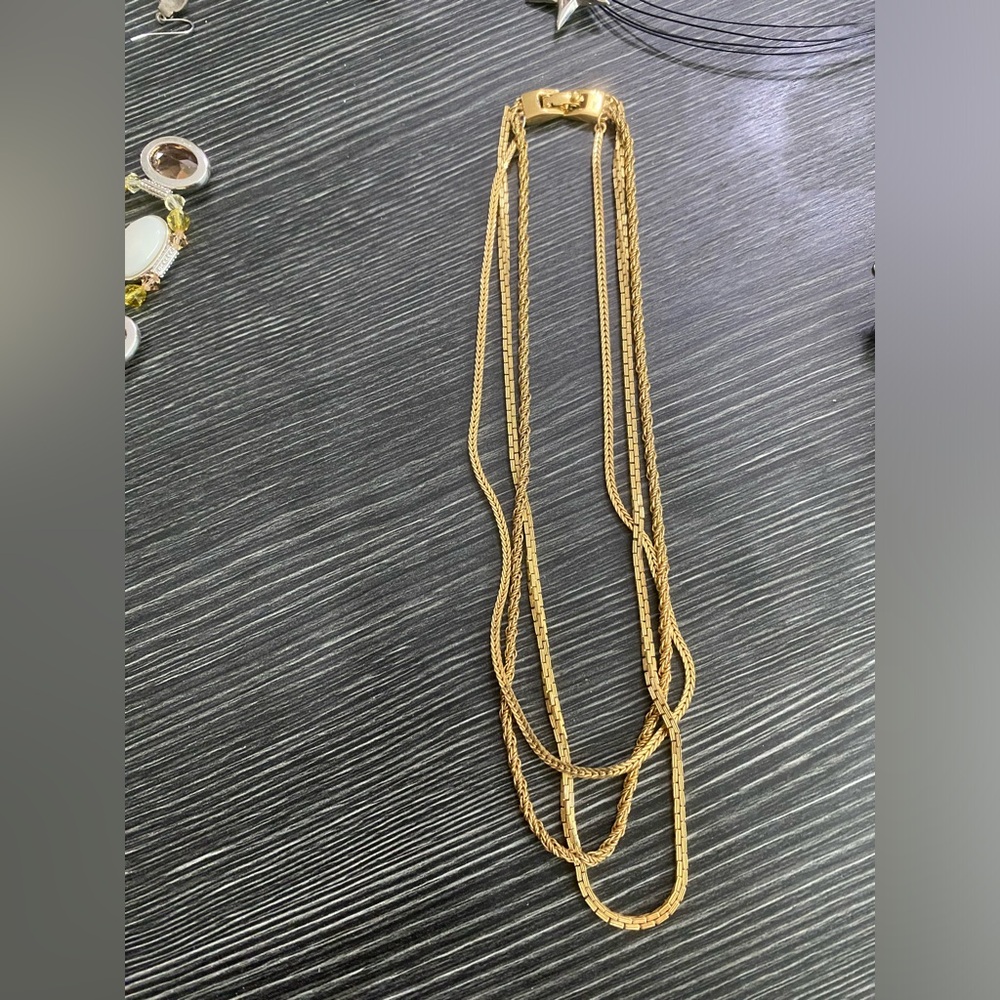 Monet Gold-Tone Multi Strand Necklace